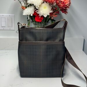Burberry London Brown Check Crossbody Bag with COA